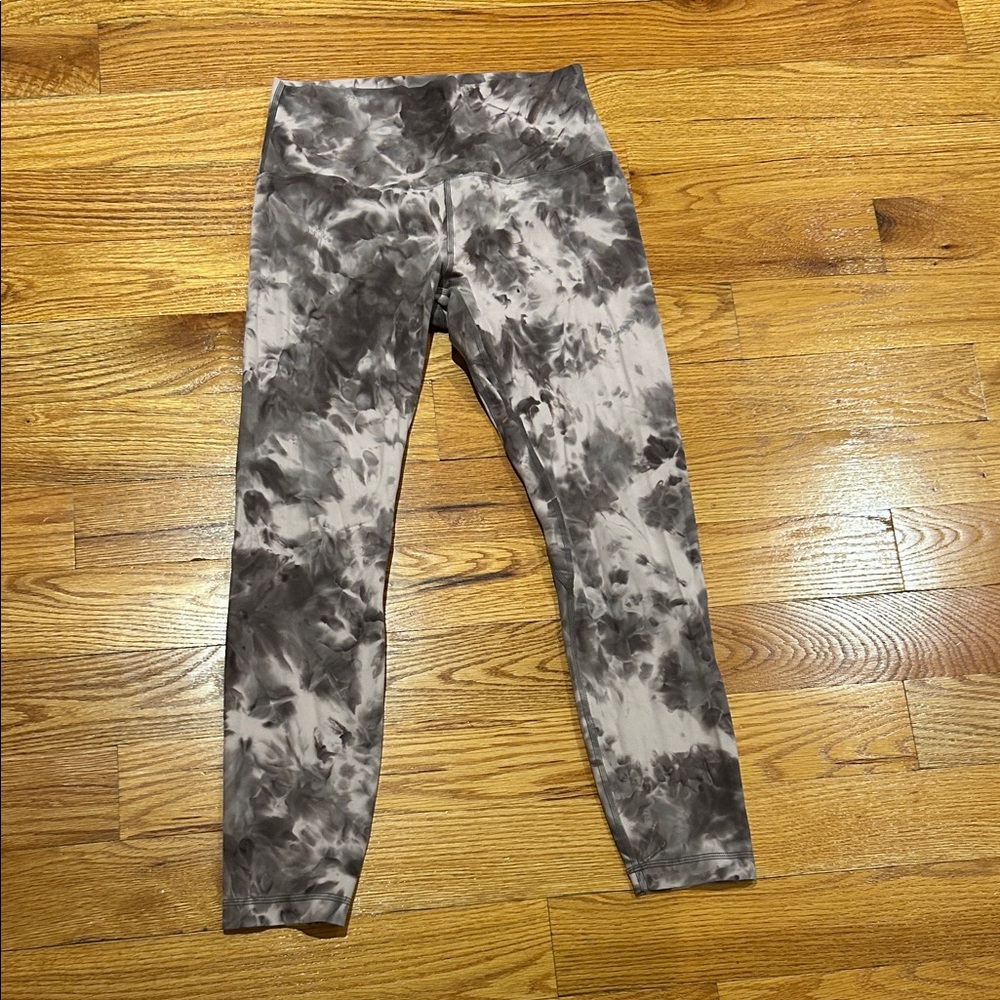 lululemon athletica  pink and Gray Tie-Dye Leggings